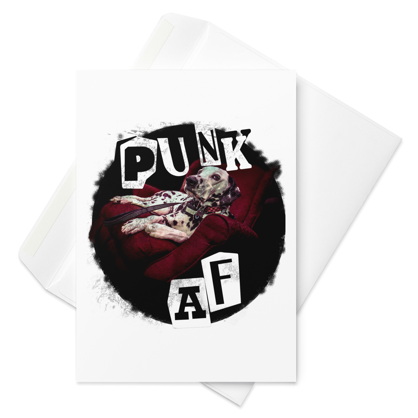 Punk AF Dalmatian Greeting Card