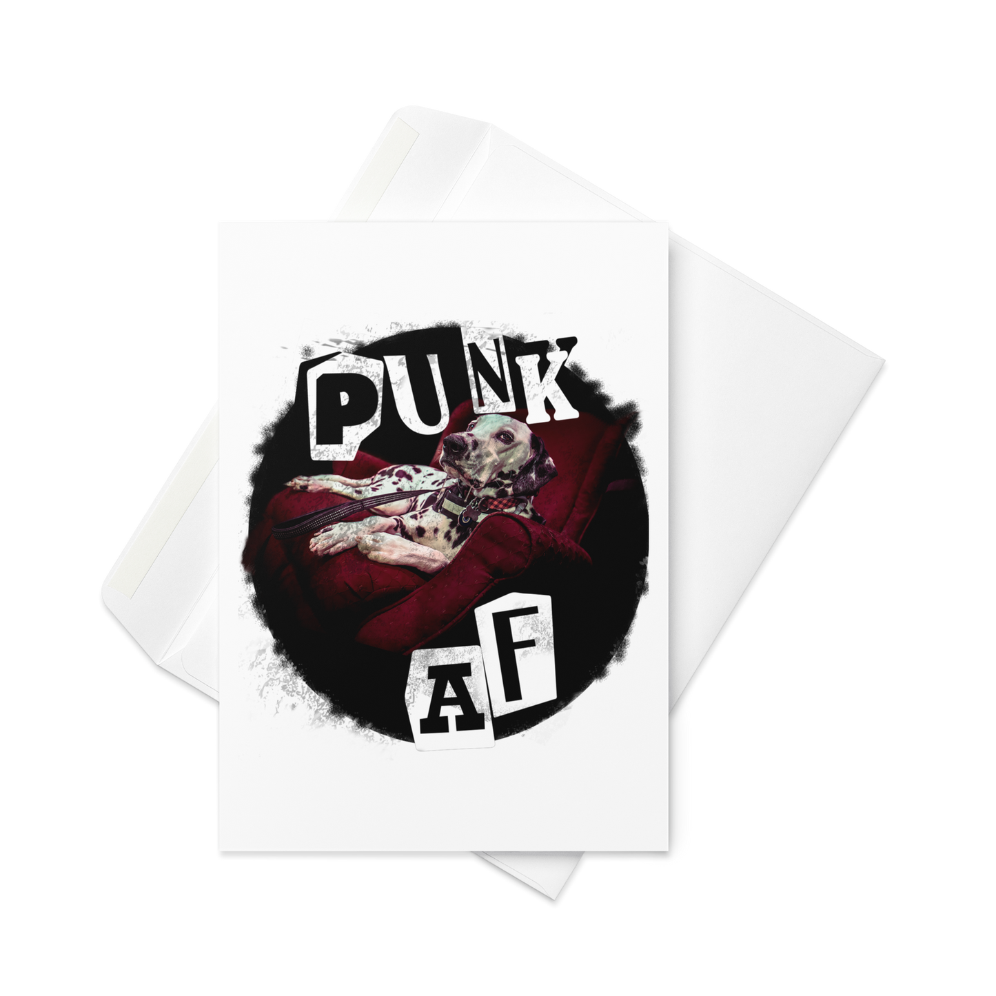 Punk AF Dalmatian Greeting Card