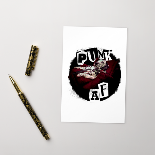 Punk AF Dalmatian Postcard