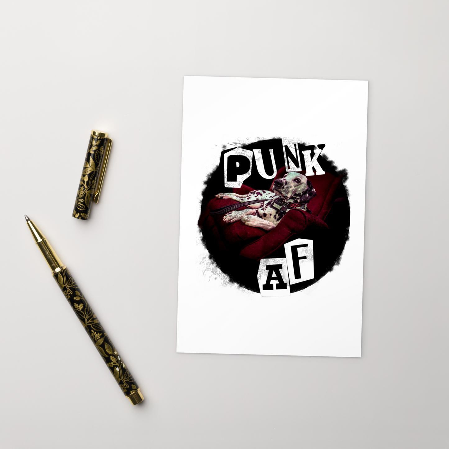 Punk AF Dalmatian Postcard